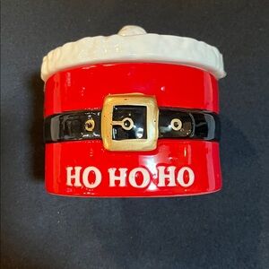 Santa Belt Small Lidded Jar